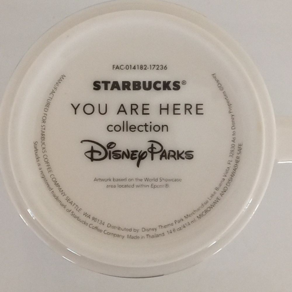 Disney Parks Starbucks Epcot You Are Here 2017 Mug - Picture 4 of 5
